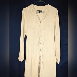 Tan button down dress